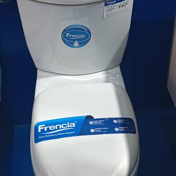 Frencia High Toilet Rimless WC – Dual-Flush Ceramic Floor-Mounted Toilet with Soft-Close Seat