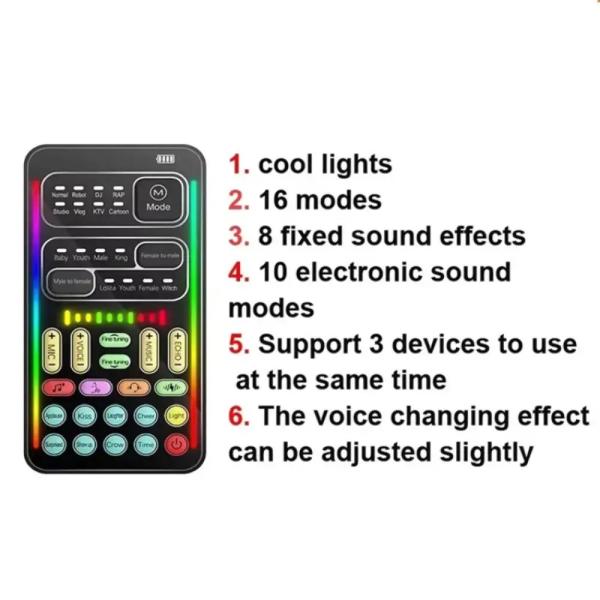 I9 Portable Voice Changer & Audio Mixer – Rechargeable Live Streaming Sound Card for Phones & Laptops Ghana
