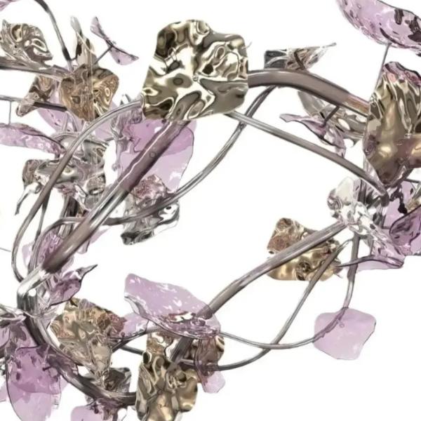 Luxury Flower Shape Crystal Chandelier – Modern LED Crystal Ceiling Light for Homes, Hotels & Villas Ghana