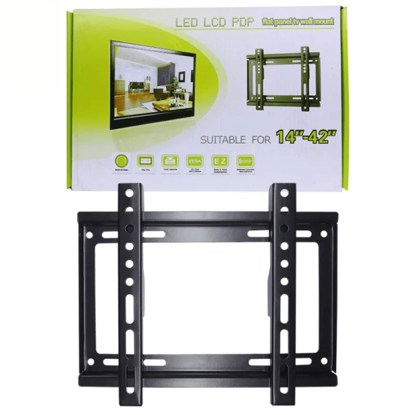 Steel TV Wall Bracket for 14–85 Inch LCD, LED & Smart TVs – Heavy-Duty Fixed TV Wall Mount Ghana