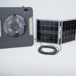 SUIMING Portable Solar Fan Light Kit – 6000mAh Rechargeable Fan, LED Light & Power Bank