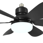 SUIMING Smart Remote E27 Screw Fan Light – 2-in-1 Ceiling Fan & Dimmable LED Light Ghana
