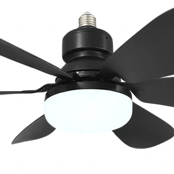 SUIMING Smart Remote E27 Screw Fan Light – 2-in-1 Ceiling Fan & Dimmable LED Light Ghana