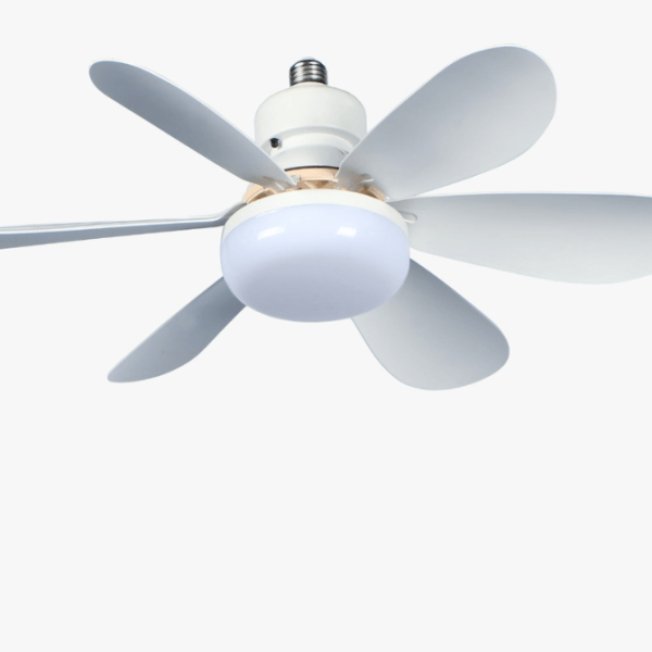 SUIMING Smart Remote E27 Screw Fan Light – 2-in-1 Ceiling Fan & Dimmable LED Light Ghana