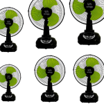 SUIMING Solar Rechargeable Table Fan – 12 Inch Fan with LED Light & USB Phone Charging Ghana