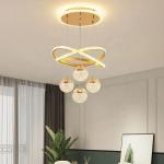 Nordic LED Ring Chandelier HQ9209 – Modern Crystal Ceiling Light