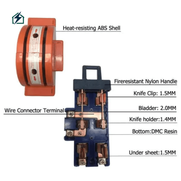100A Knife Switch 2 Pole Changeover Switch