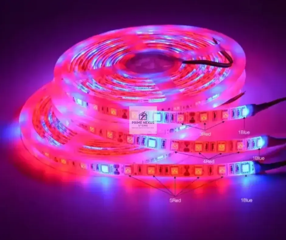 100m Waterproof Full Spectrum LED Grow Strip Light with 96 LEDs – Ghana Waterproof Construction