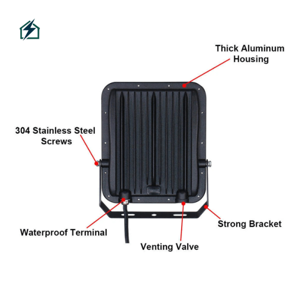 100W COB LED Floodlight – High Bright Outdoor Security Light