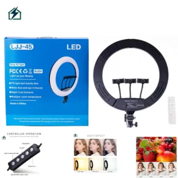Prime Nexu 18-Inch Professional Ring Light with 3 Phone Holders Ghana