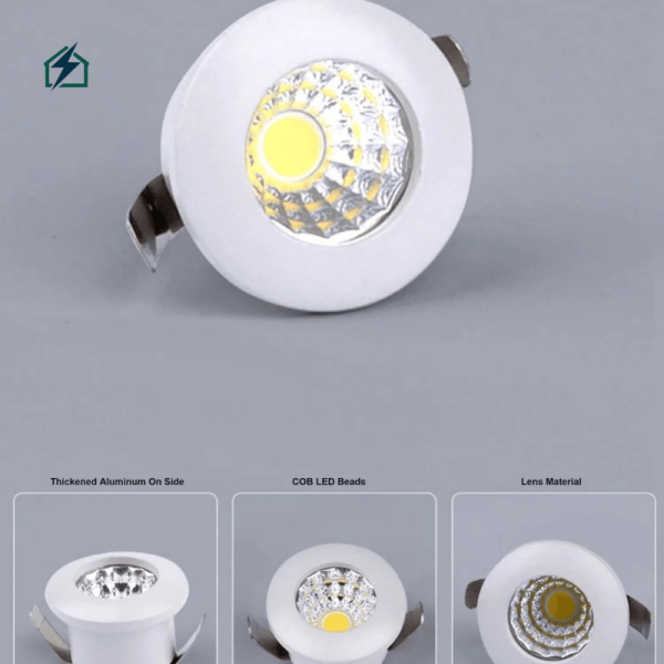 1W LED COB Spotlight – Aluminum Ceiling Spot Light for POP & Interior Design