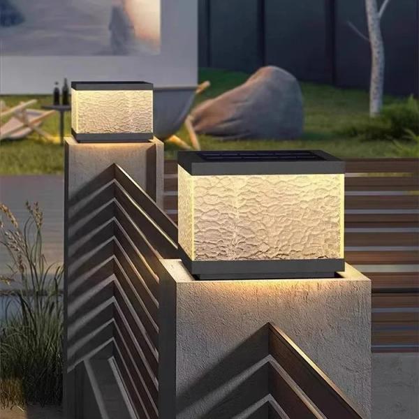 Outdoor Modern Solar LED Gate Pillar Light – Waterproof IP65 Ghana