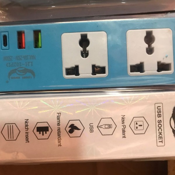 2 USB + 1 Type-C Socket MINI Power Extension socket Ghana