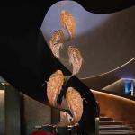 Traditional Wooden Hanging Fish Chandelier – Japanese Style LED Pendant Ghana