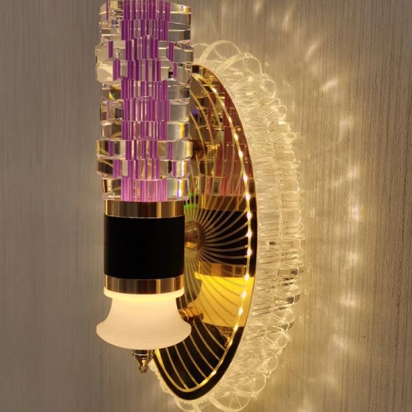 Modern LED Acrylic Wall Light (B5171-1W) – Gold Decorative Wall Lamp Ghana