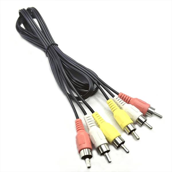 RCA 3 Male to 3 Male Audio Video Composite Cable for TV DVD Speaker