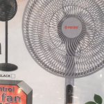 Focus 5-Blade Standing Fan with Remote Control – 3 Speed