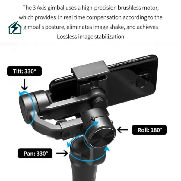 3-Axis Phone Gimbal Ghana – Auto Face Tracking Smartphone Stabilizer for TikTok, Reels & Live Streaming
