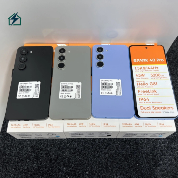Spark40 Pro 5G Smartphone – 6.8″ 120Hz Android 14 Dual SIM Phone