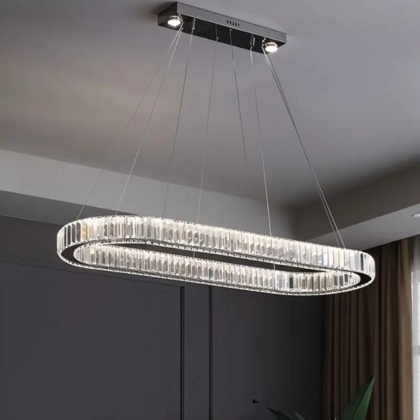Modern Simplicity LED Iron Glass Chandelier K4109 – Ghana