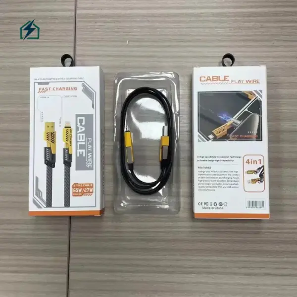 4-in-1 Fast Charging Cable – USB-C, Lightning & Micro USB Multi Charging Cable for iPhone & Android in Ghana