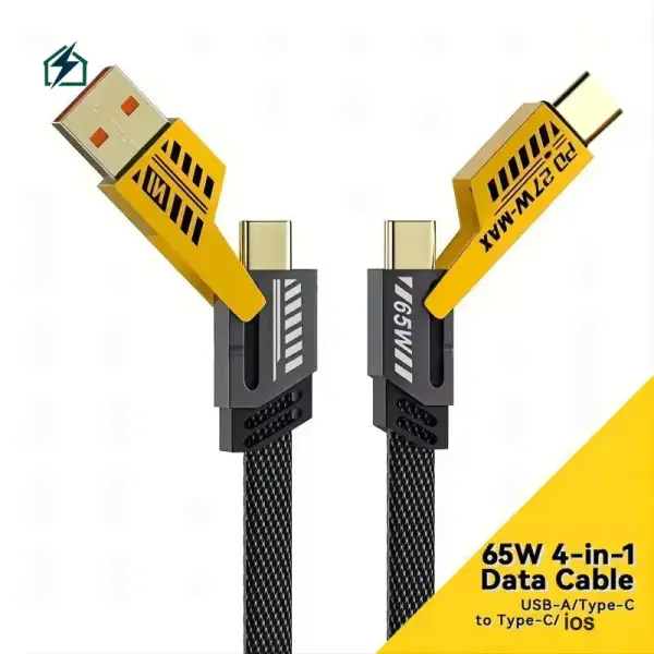 4-in-1 Fast Charging Cable – USB-C, Lightning & Micro USB Multi Charging Cable for iPhone & Android in Ghana