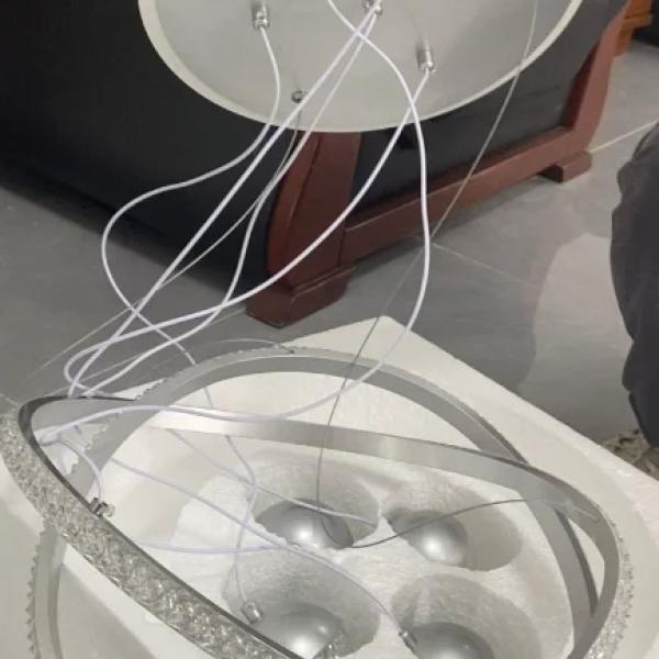 Nordic LED Ring Chandelier HQ9209 – Modern Crystal Ceiling Light