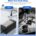 ilepo W-407 150W USB-C Charging Station – 30-Port Fast Charger Ghana