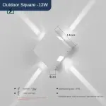 LED Cross Star Wall Light – Outdoor Waterproof Decorative Security Light for Homes & Buildings in Ghana
