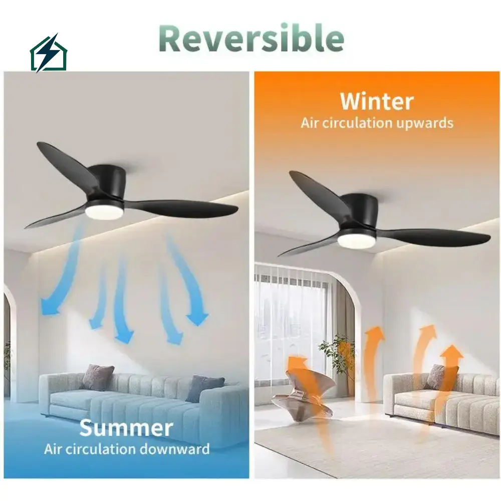 52 Inch Ceiling Fan with LED Light & Remote Control Ghana _ Modern Energy-Saving Ceiling Fan Energy Saving DC Motor