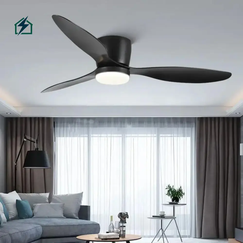 52 Inch Ceiling Fan with LED Light & Remote Control Ghana _ Modern Energy-Saving Ceiling Fan Remote Control