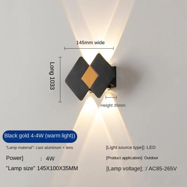 Modern Outdoor LED Wall Lamp Waterproof 3000K Ghana