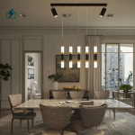 Modern Luxury Interior Chandelier – Model No. 1, Stainless Steel + Crystal Ghana