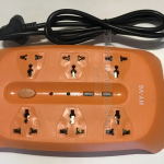 6 Way Power Extension Socket with 2 USB Ports – Multi Plug Charging Power Strip Ghana