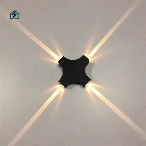 LED Cross Star Wall Light – Outdoor Waterproof Decorative Security Light for Homes & Buildings in Ghana