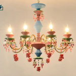 HQ9122 Transparent Baccarat Chandelier 6 Light – Luxury Crystal Ceiling Light Ghana