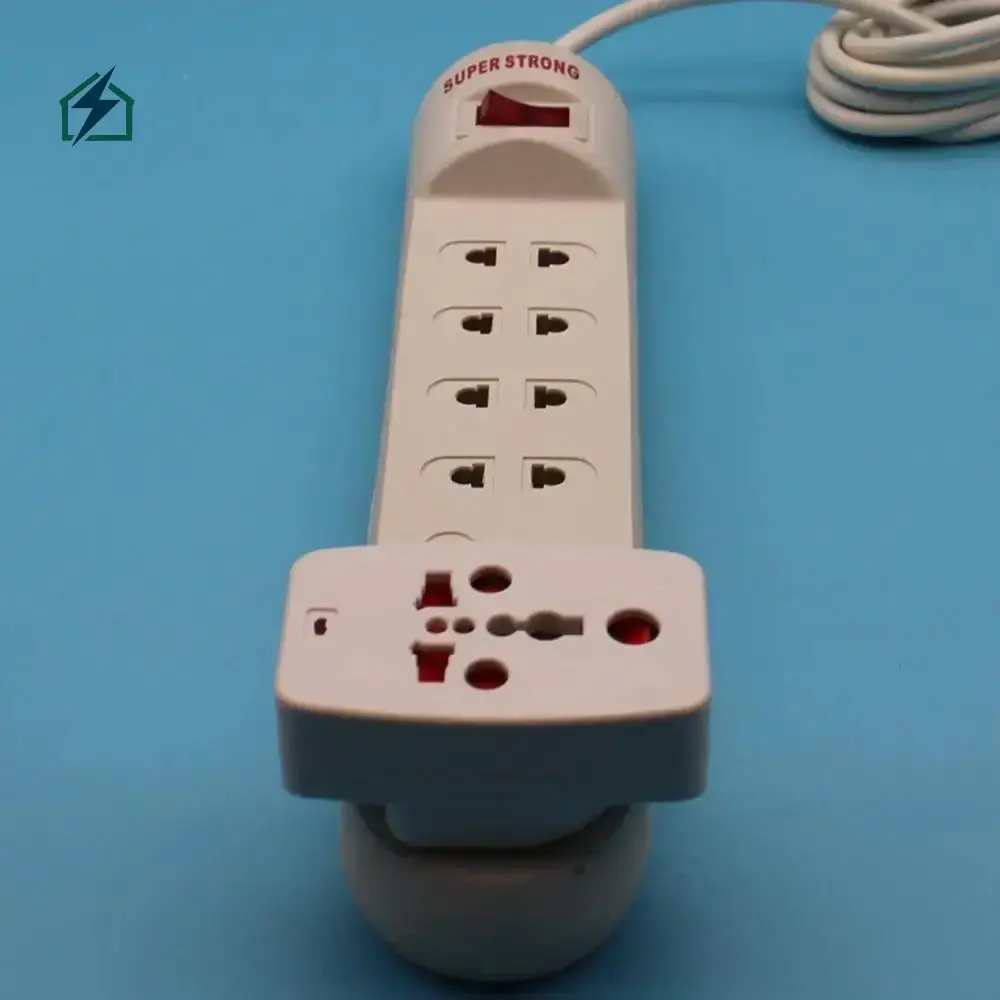 6-Outlet Electrical Extension Socket with USB Ports – Heavy Duty Power Strip for Homes & Offices in Ghana 6 AC Power Outlets