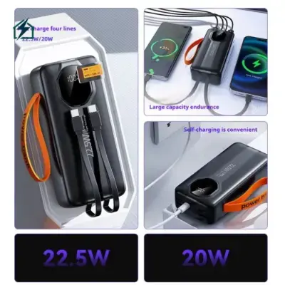 60,000mAh Power Bank Ghana – Fast Charging PD Portable Charger (BY-570S) Portable Design