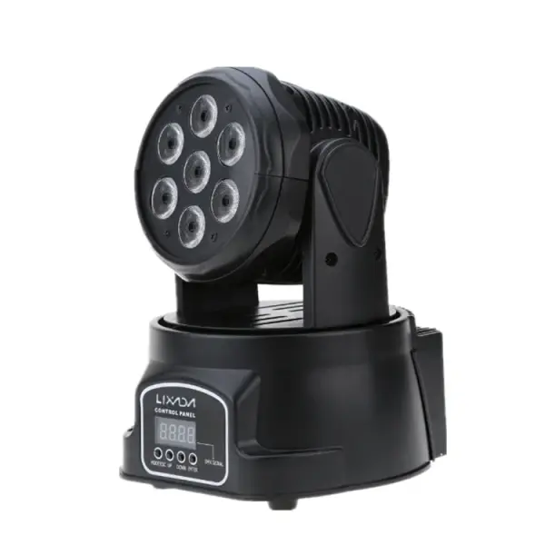 7×10W 4-in-1 RGBW LED Wash Moving Head Light for DJs & Events
