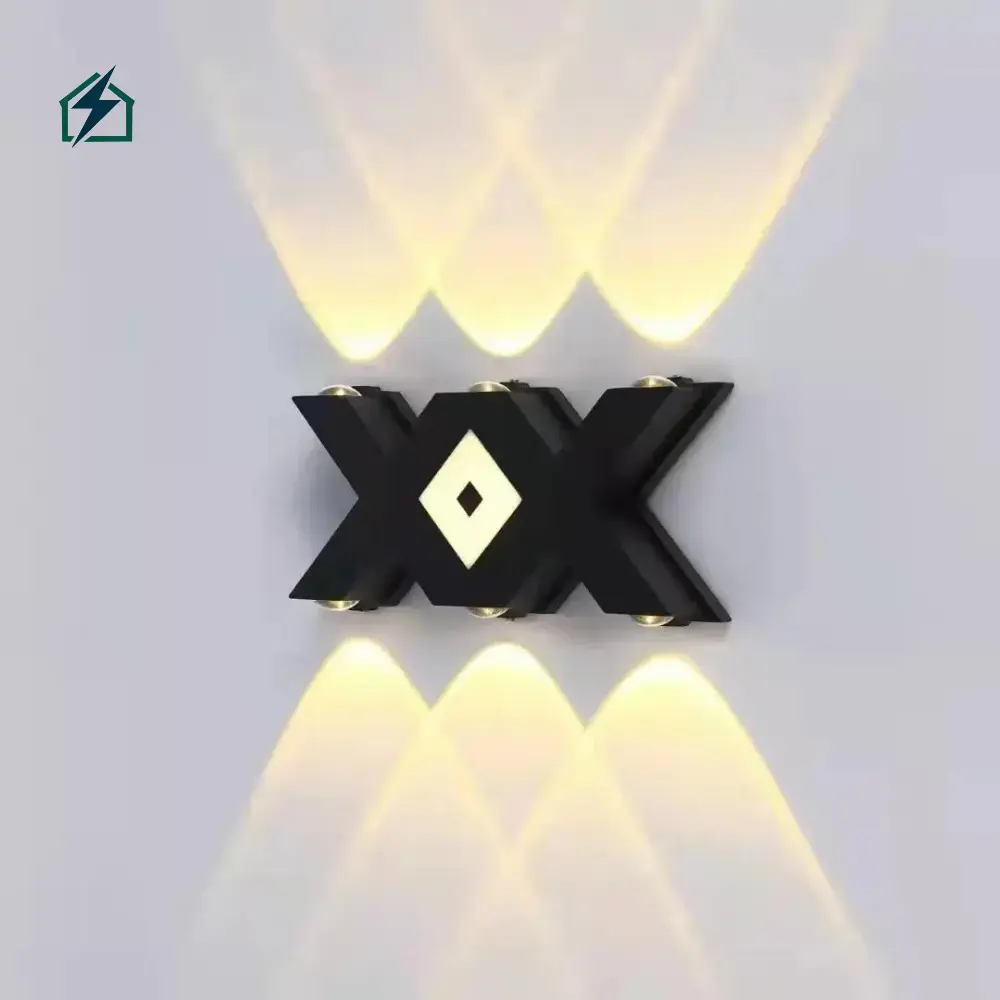 7W LED Letter X Wall Light – IP65 Waterproof Outdoor Decorative Wall Lamp for Homes & Gardens in Ghana Durable Aluminum Housing
