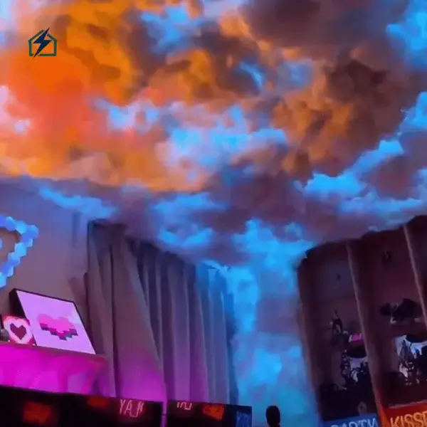 APP Control Thunder Cloud RGB Ceiling Light 5 Meter Ghana | Smart Gaming Room LED Cloud Light