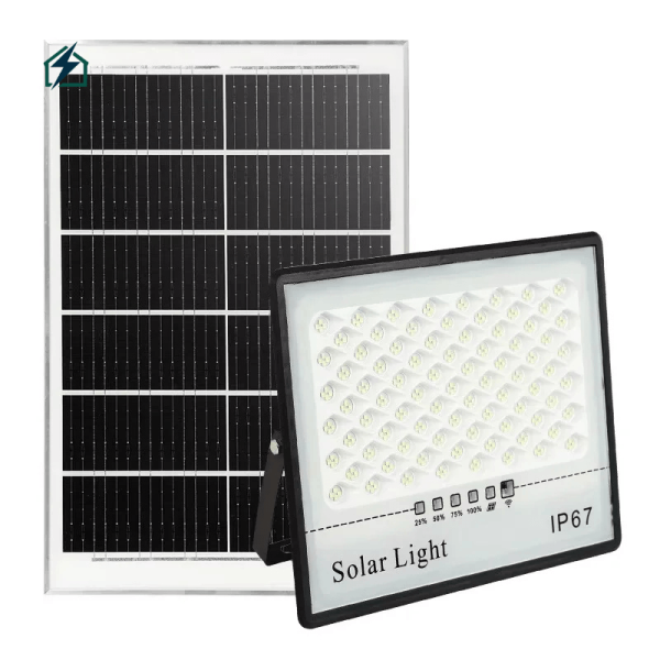 100W Solar LED Flood Light Outdoor – Waterproof Security Light with Panel
