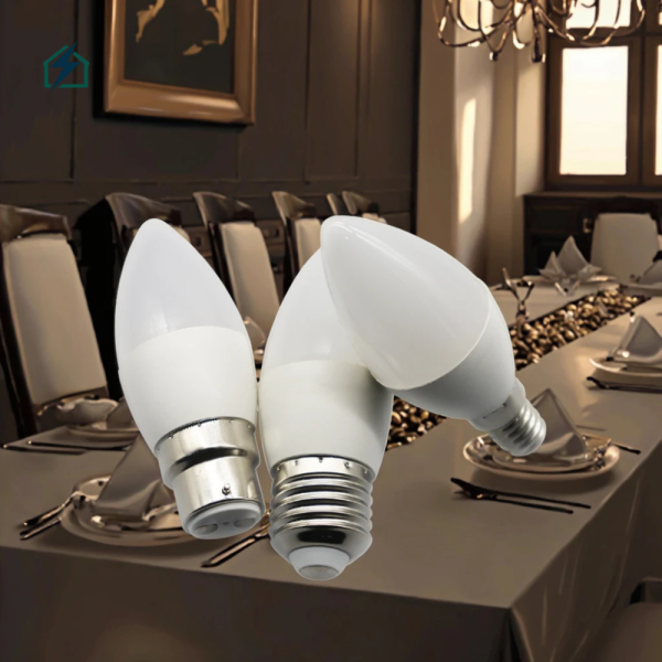 5W LED Candle Bulb E27 Warm White Energy Saving Light