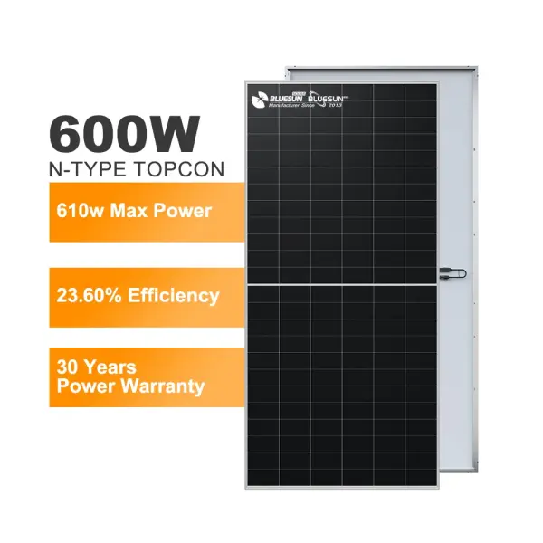 Bluesun 600W N-Type TOPCon Monocrystalline Solar Panel