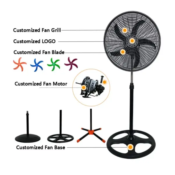 Bray 18-Inch Industrial Standing Fan – Strong Wind Floor Fan Ghana