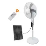 Bray Solar Rechargeable Standing Fan with LED Light & Remote Control Ghana
