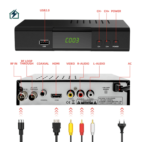 DVB T2 Full HD WiFi Set Top Box