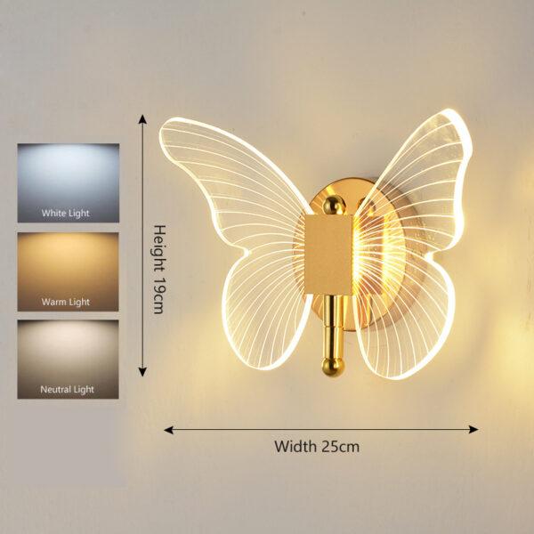 Gold Butterfly LED Wall Light – Modern Decorative Wall Lamp Ghana