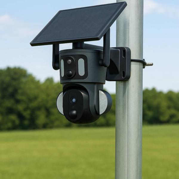 Solar Dual-Lens Outdoor Security Camera – Ghana