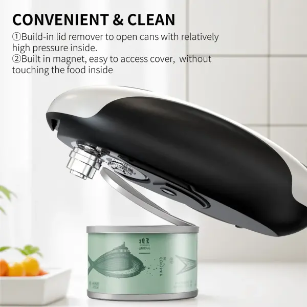 CLITON Cordless Electric Can Opener Ghana – One-Touch USB-C Rechargeable Can Opener